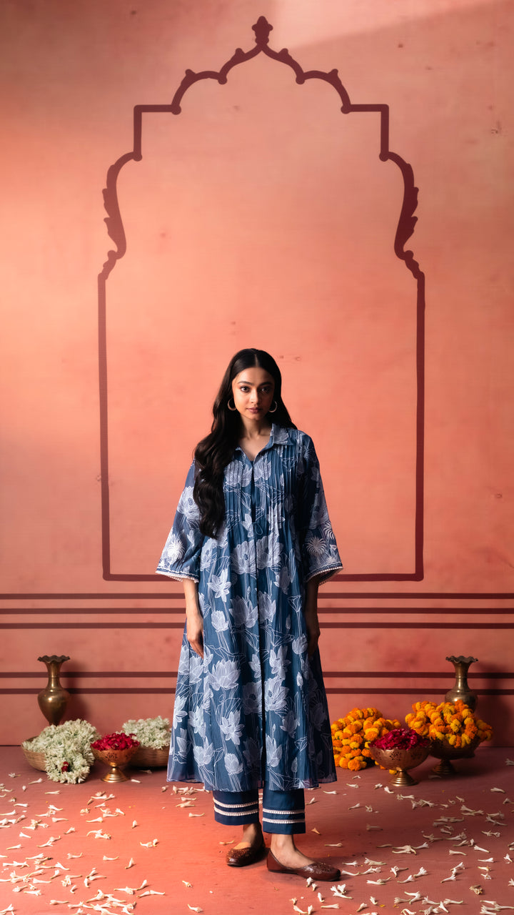 Seher Tunic Set (Blue)