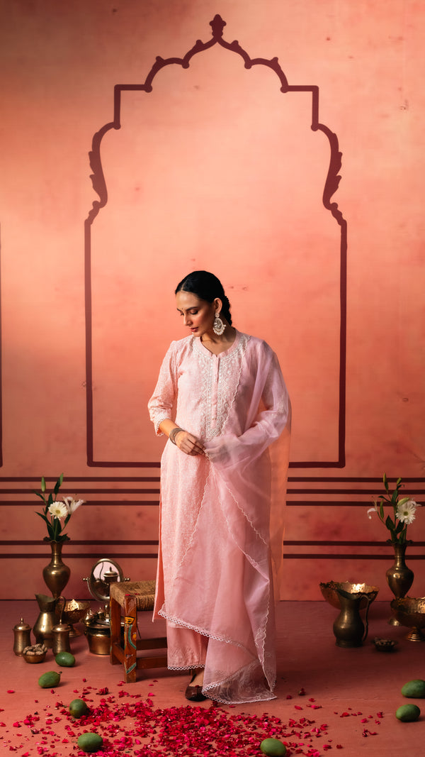 Kairi Kurta Set (Pink)