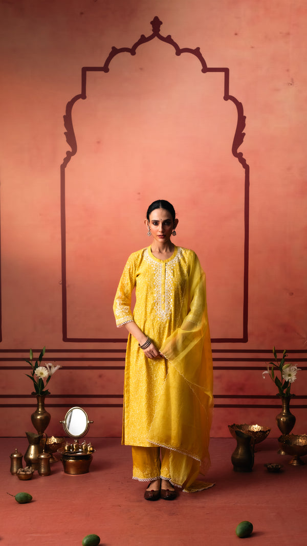 Kairi Kurta Set (Yellow)