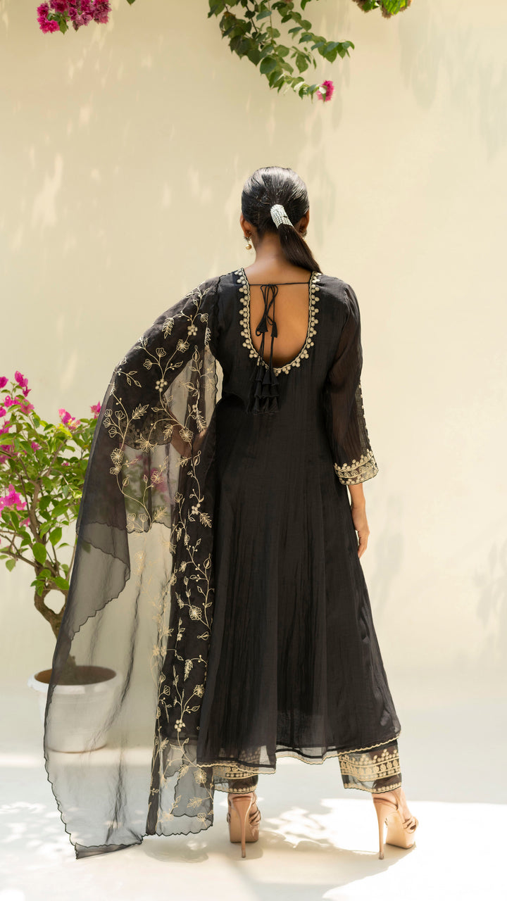 Dastak Anarkali Set (Black)