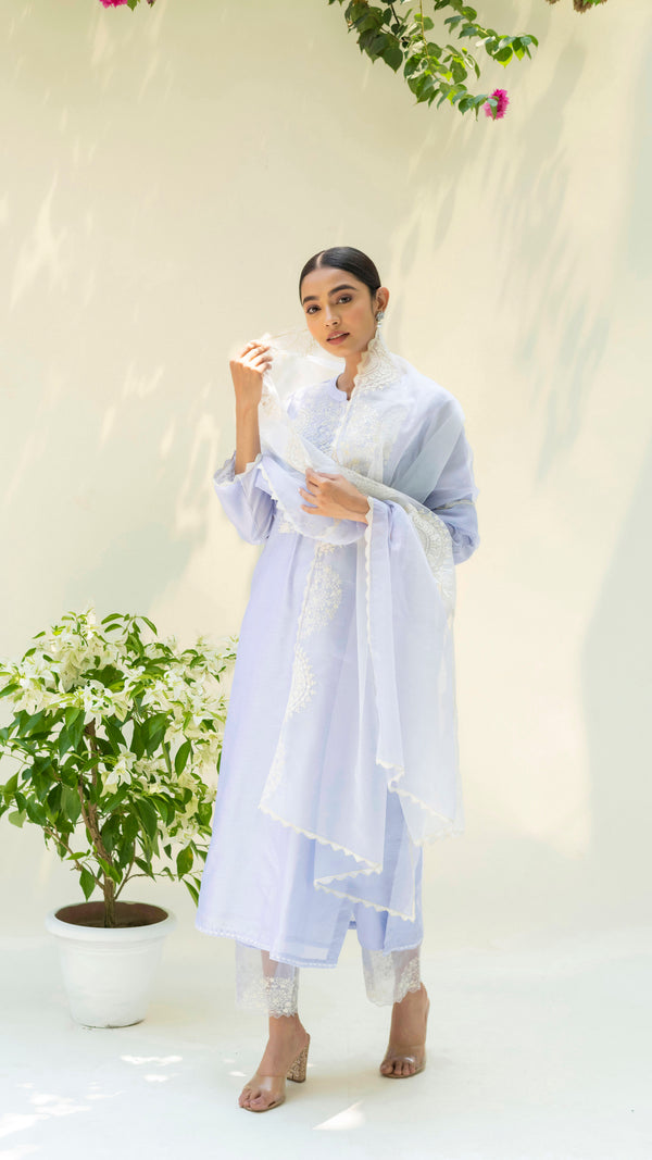 Fiza Kurta Set (Lavender)