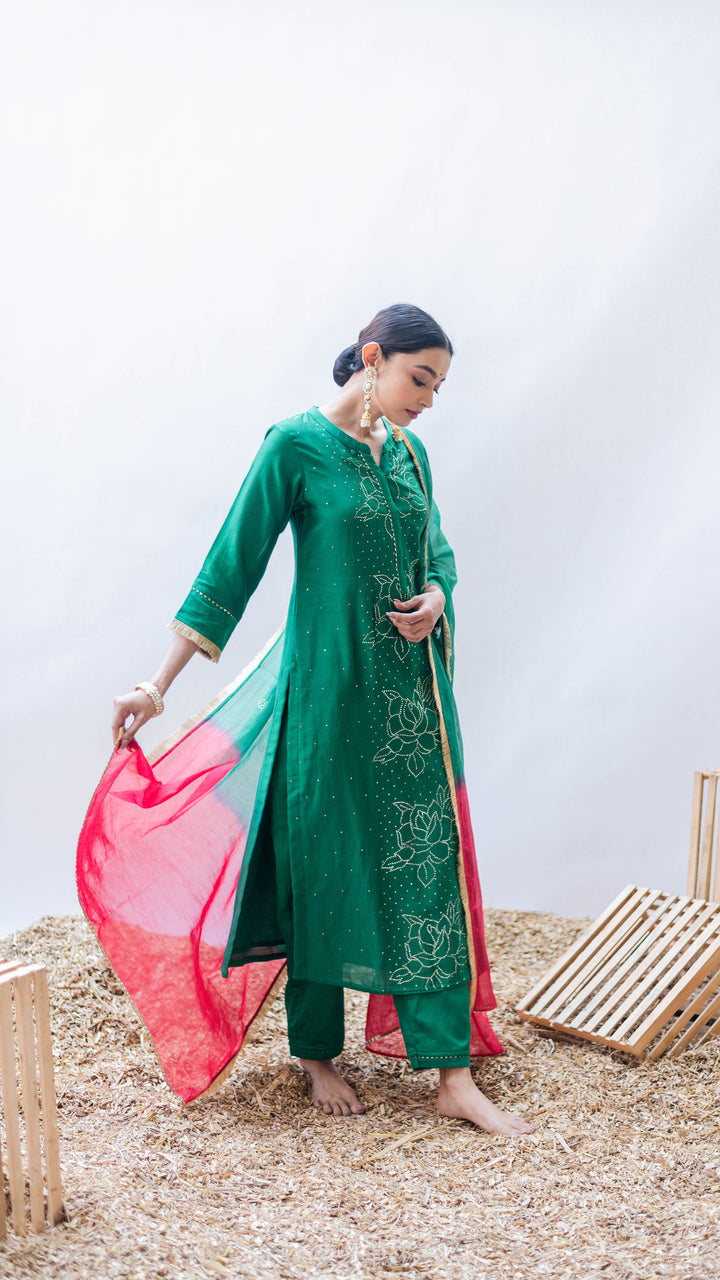 Bhini Kurta Set (Panna)