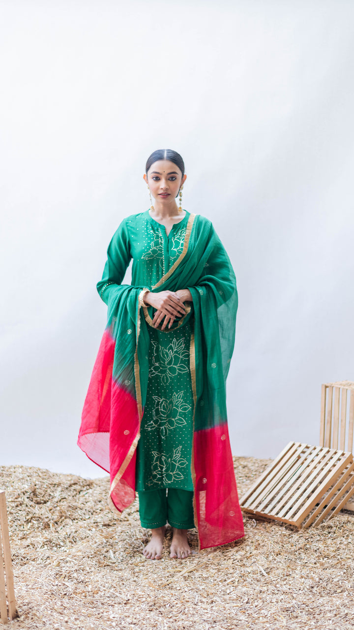 Bhini Kurta Set (Panna)