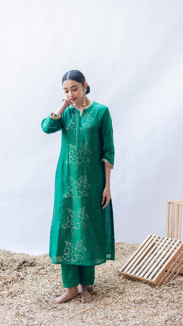 Bhini Kurta Set (Panna)