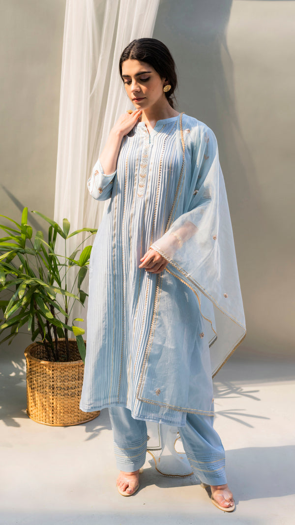 Alia Kurta Set (Cool Blue)