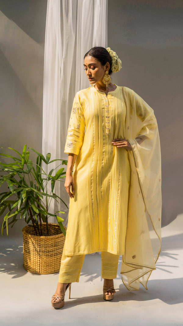 Alia Kurta Set (Summer Yellow)