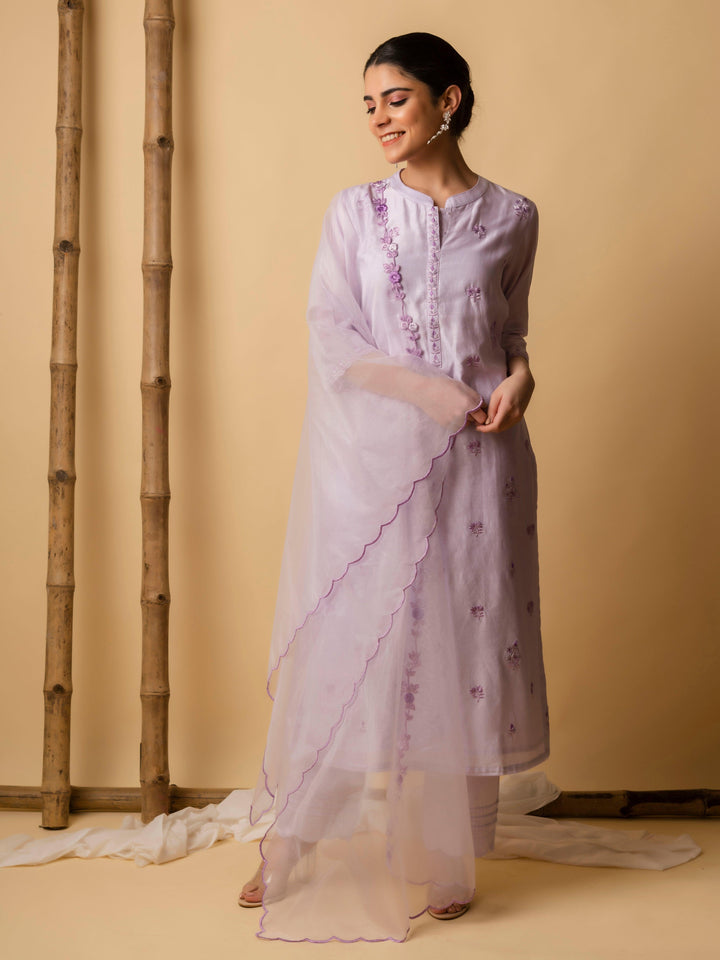 AM Lajjoo Kurta Set (Lavender)