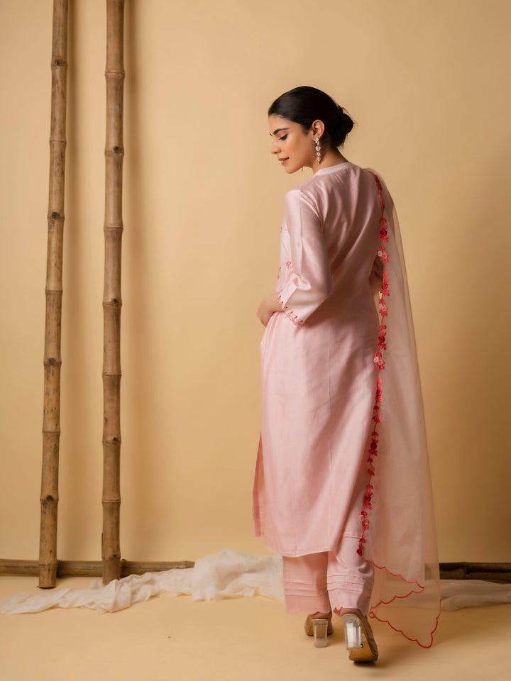 AM Lajjoo Kurta Set (Baby Pink)