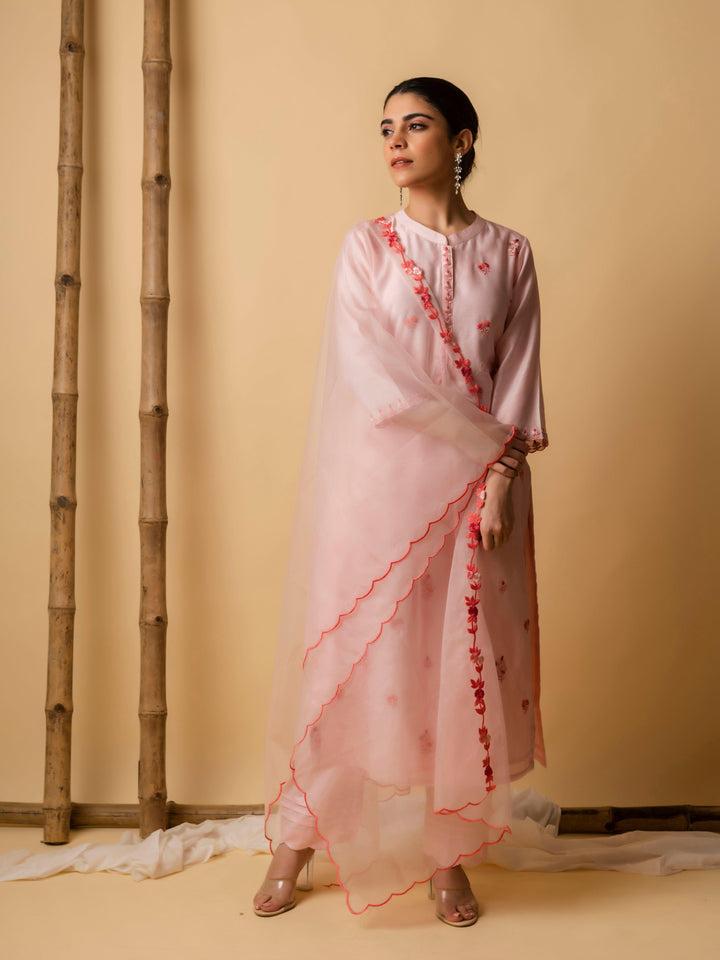 AM Lajjoo Kurta Set (Baby Pink)